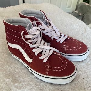 High Top Old School Vans Burgundy